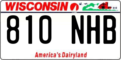 WI license plate 810NHB