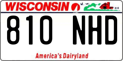 WI license plate 810NHD