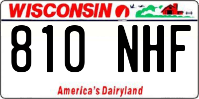 WI license plate 810NHF