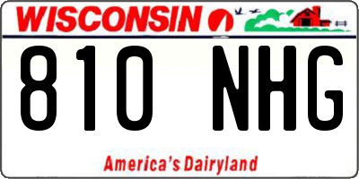 WI license plate 810NHG