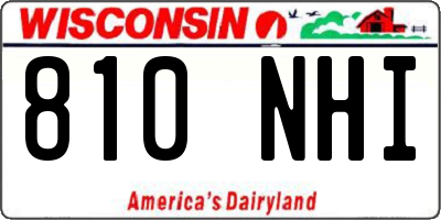 WI license plate 810NHI