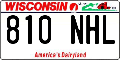 WI license plate 810NHL
