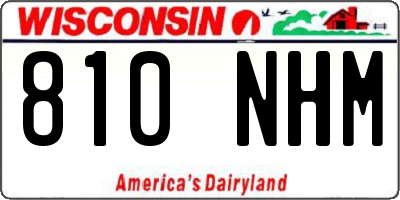 WI license plate 810NHM