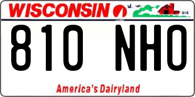 WI license plate 810NHO