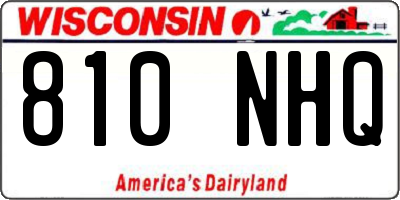 WI license plate 810NHQ