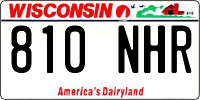 WI license plate 810NHR