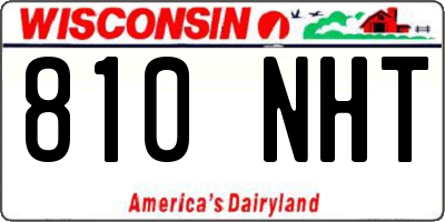 WI license plate 810NHT