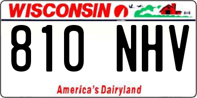 WI license plate 810NHV