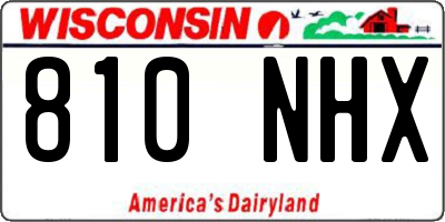 WI license plate 810NHX