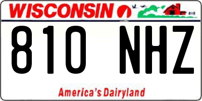 WI license plate 810NHZ