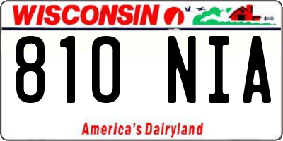 WI license plate 810NIA