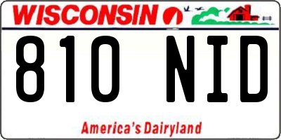 WI license plate 810NID