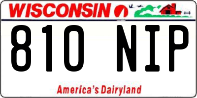 WI license plate 810NIP
