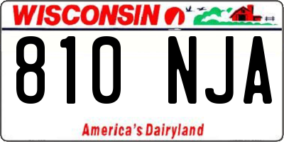 WI license plate 810NJA