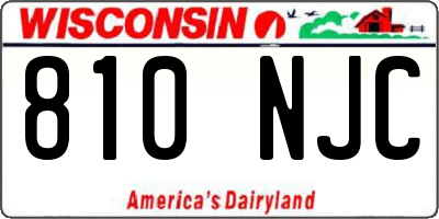 WI license plate 810NJC