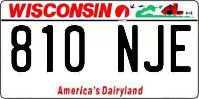 WI license plate 810NJE