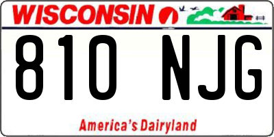 WI license plate 810NJG