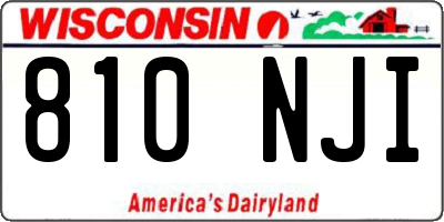 WI license plate 810NJI