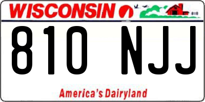 WI license plate 810NJJ