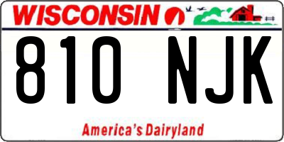 WI license plate 810NJK
