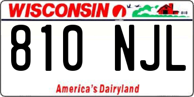 WI license plate 810NJL