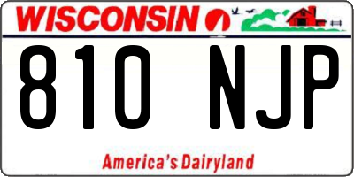 WI license plate 810NJP