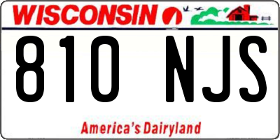 WI license plate 810NJS
