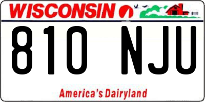 WI license plate 810NJU