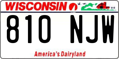 WI license plate 810NJW