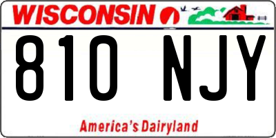 WI license plate 810NJY