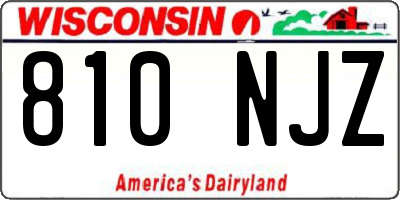 WI license plate 810NJZ