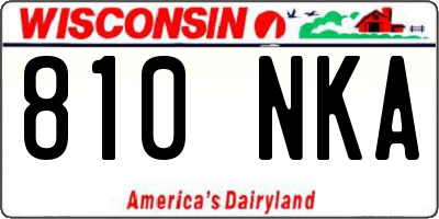 WI license plate 810NKA