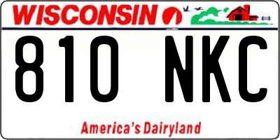 WI license plate 810NKC