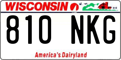 WI license plate 810NKG
