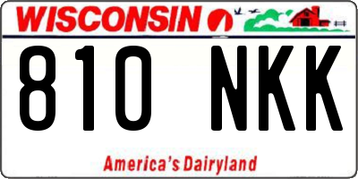 WI license plate 810NKK