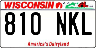 WI license plate 810NKL