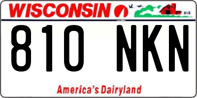 WI license plate 810NKN