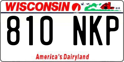 WI license plate 810NKP