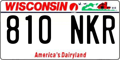 WI license plate 810NKR