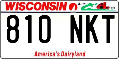 WI license plate 810NKT