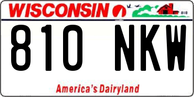 WI license plate 810NKW