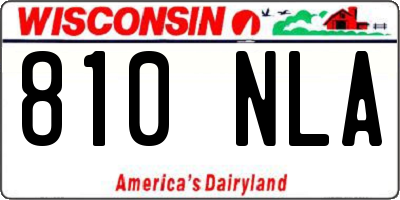 WI license plate 810NLA