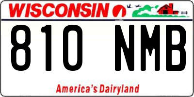 WI license plate 810NMB