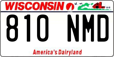 WI license plate 810NMD