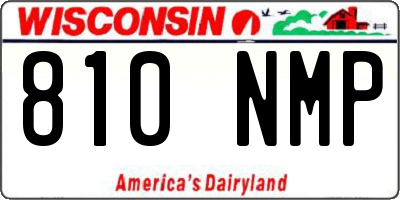 WI license plate 810NMP