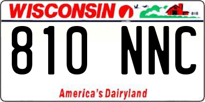 WI license plate 810NNC