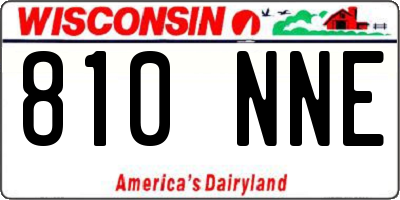 WI license plate 810NNE