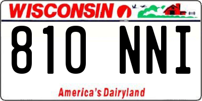 WI license plate 810NNI