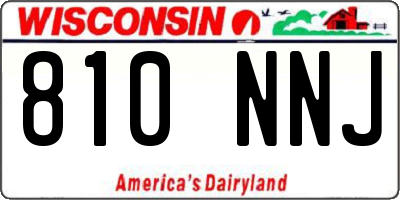 WI license plate 810NNJ