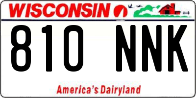 WI license plate 810NNK